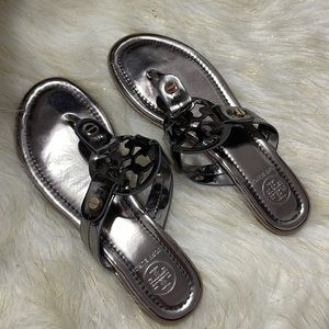 Tori Burch Metallic Sandals